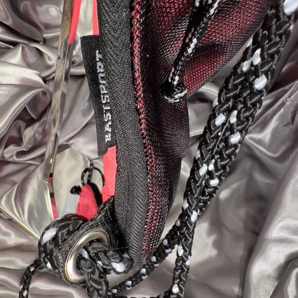 Eastport Sling Drawstring‎ Bag Expandable Parallel Zip Mesh Pink Activewear Yoga - Picture 6 of 16